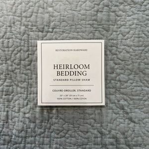 Set of 3 Restoration Hardware Heirloom Bedding Standard shams in Eucalyptus